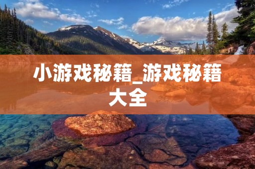 小游戏秘籍_游戏秘籍大全
