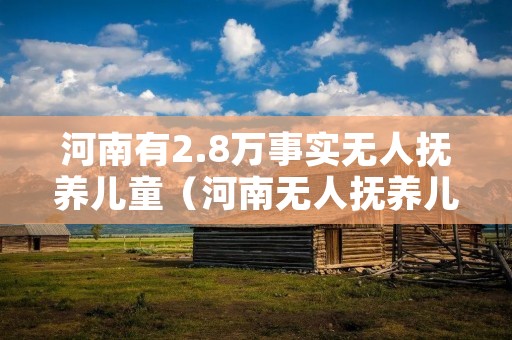 河南有2.8万事实无人抚养儿童（河南无人抚养儿童补贴）