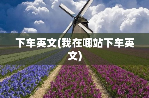 下车英文(我在哪站下车英文)