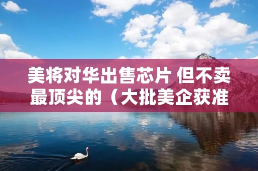 美将对华出售芯片 但不卖最顶尖的(大批美企获准出售芯片)
