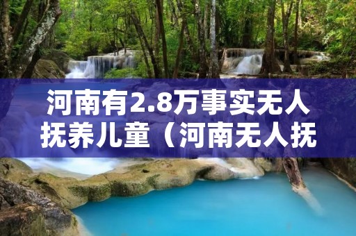 河南有2.8万事实无人抚养儿童（河南无人抚养儿童补贴）
