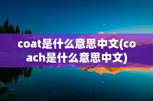 coat是什么意思中文(coach是什么意思中文)