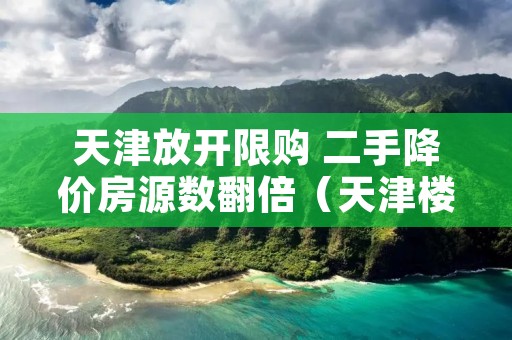 天津放开限购 二手降价房源数翻倍(天津楼市放开限购)