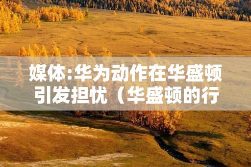 媒体:华为动作在华盛顿引发担忧(华盛顿的行动很感人,为了国家的事业)