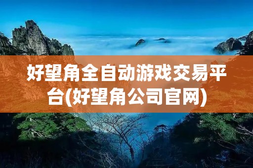 好望角全自动游戏交易平台(好望角公司官网)