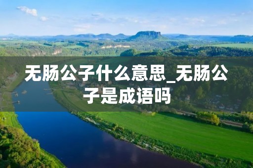 无肠公子什么意思_无肠公子是成语吗