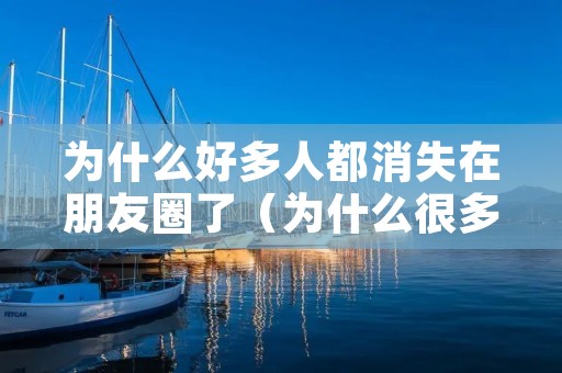 为什么好多人都消失在朋友圈了（为什么很多人消失在朋友圈）
