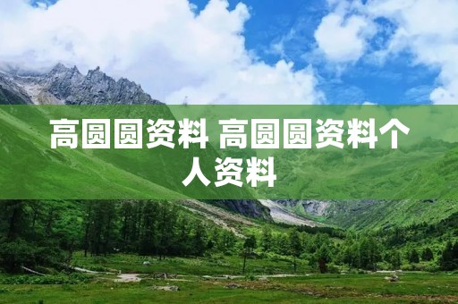 高圆圆资料 高圆圆资料个人资料