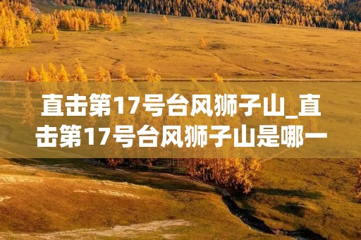 直击第17号台风狮子山_直击第17号台风狮子山是哪一集 直击第17号台风狮子山_直击第17号台风狮子山是哪一集