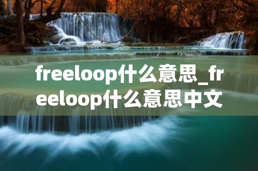freeloop什么意思_freeloop什么意思中文