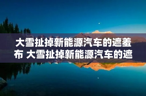 大雪扯掉新能源汽车的遮羞布 大雪扯掉新能源汽车的遮羞布周公解梦 大雪扯掉新能源汽车的遮羞布 大雪扯掉新能源汽车的遮羞布周公解梦