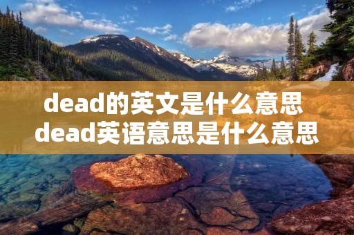dead的英文是什么意思 dead英语意思是什么意思啊