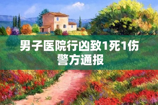 男子医院行凶致1死1伤 警方通报