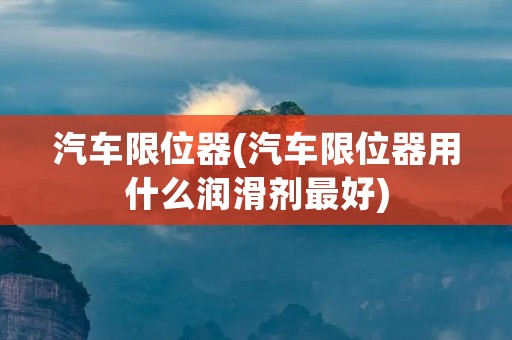 汽车限位器(汽车限位器用什么润滑剂最好)