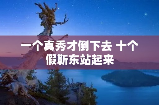 一个真秀才倒下去 十个假靳东站起来