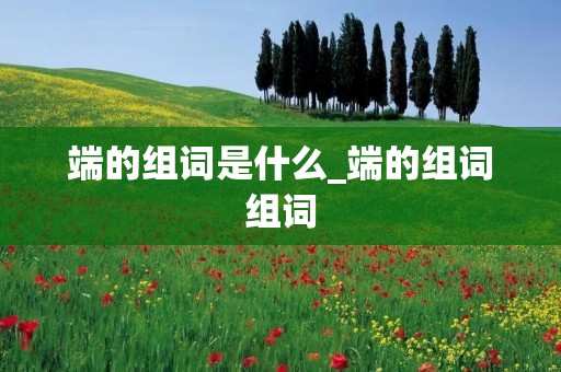 端的组词是什么_端的组词组词