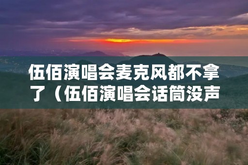 伍佰演唱会麦克风都不拿了（伍佰演唱会话筒没声音）
