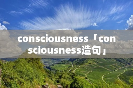 consciousness「consciousness造句」