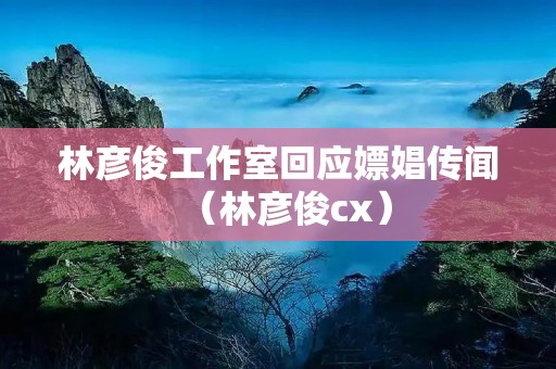 林彦俊工作室回应嫖娼传闻（林彦俊cx）