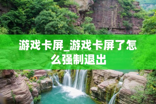 游戏卡屏_游戏卡屏了怎么强制退出 游戏卡屏_游戏卡屏了怎么强制退出