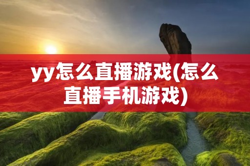 yy怎么直播游戏(怎么直播手机游戏)