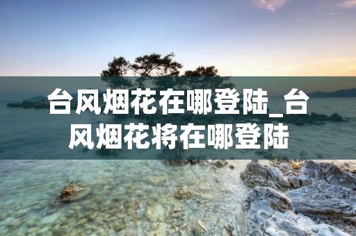 台风烟花在哪登陆_台风烟花将在哪登陆