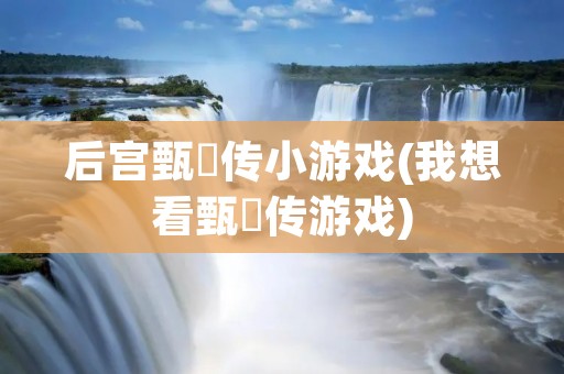 后宫甄嬛传小游戏(我想看甄嬛传游戏)