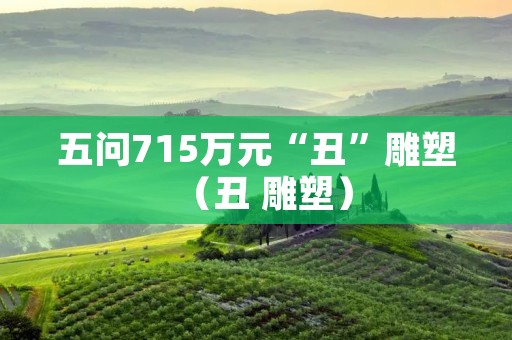 五问715万元“丑”雕塑（丑 雕塑）