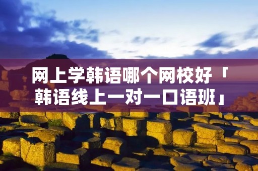 网上学韩语哪个网校好「韩语线上一对一口语班」