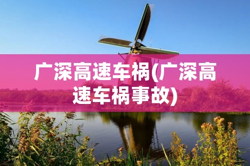 广深高速车祸(广深高速车祸事故)
