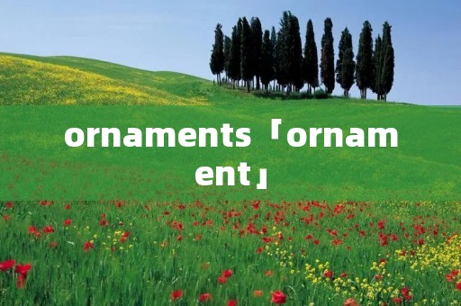 ornaments「ornament」