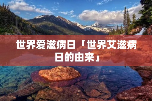 世界爱滋病日「世界艾滋病日的由来」