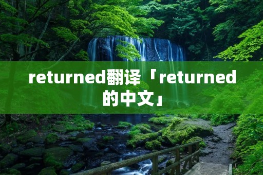 returned翻译「returned的中文」