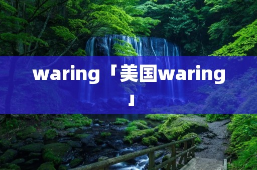 waring「美国waring」