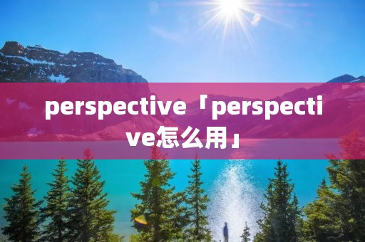 perspective「perspective怎么用」