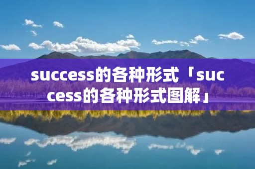 success的各种形式「success的各种形式图解」