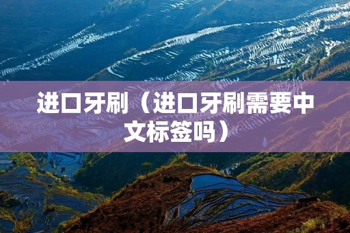 进口牙刷(进口牙刷需要中文标签吗) 进口牙刷(进口牙刷需要中文标签吗)