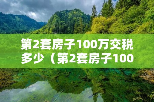 第2套房子100万交税多少(第2套房子100万交税多少买卖双方) 第2套房子100万交税多少(第2套房子100万交税多少买卖双方)