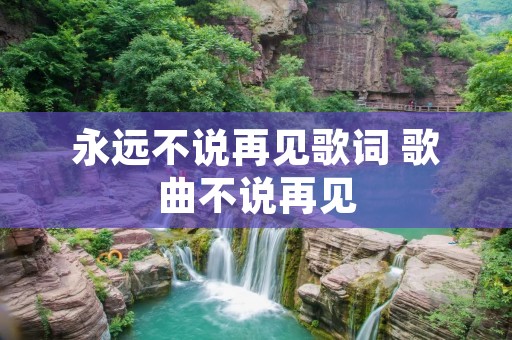 永远不说再见歌词 歌曲不说再见