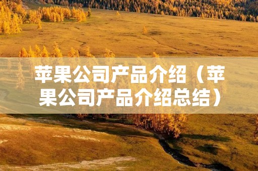 苹果公司产品介绍(苹果公司产品介绍总结) 苹果公司产品介绍(苹果公司产品介绍总结)