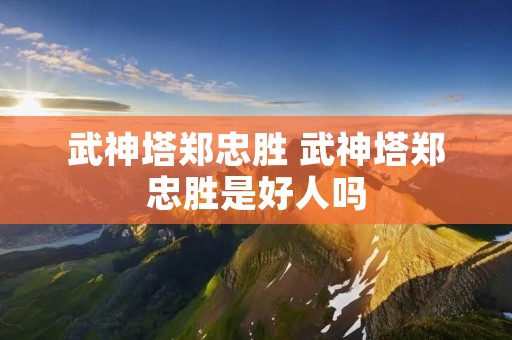 武神塔郑忠胜 武神塔郑忠胜是好人吗