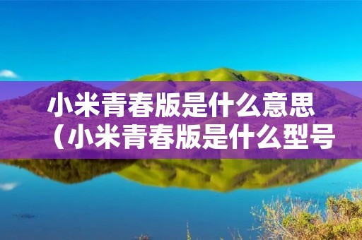 小米青春版是什么意思(小米青春版是什么型号) 小米青春版是什么意思(小米青春版是什么型号)