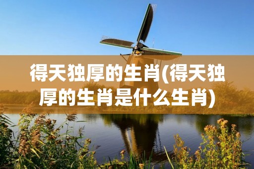 得天独厚的生肖(得天独厚的生肖是什么生肖)
