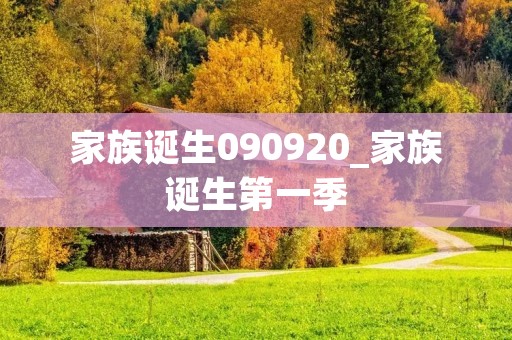 家族诞生090920_家族诞生第一季