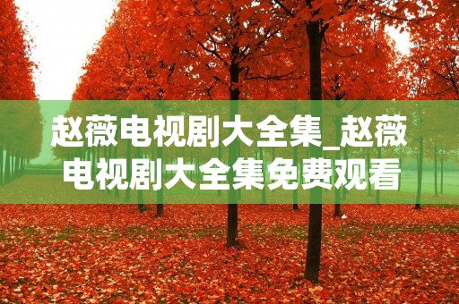 赵薇电视剧大全集_赵薇电视剧大全集免费观看