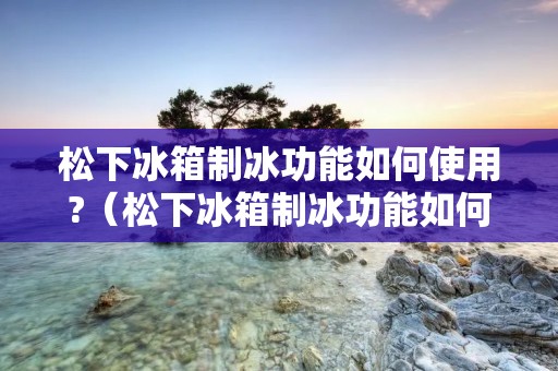 松下冰箱制冰功能如何使用?(松下冰箱制冰功能如何使用图解)