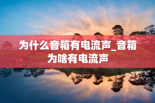 为什么音箱有电流声_音箱为啥有电流声