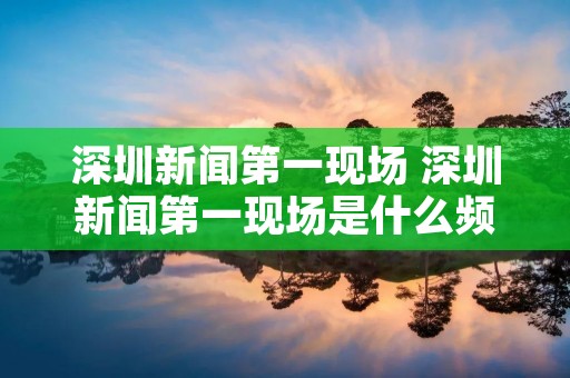 深圳新闻第一现场 深圳新闻第一现场是什么频道