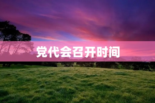 党代会召开时间