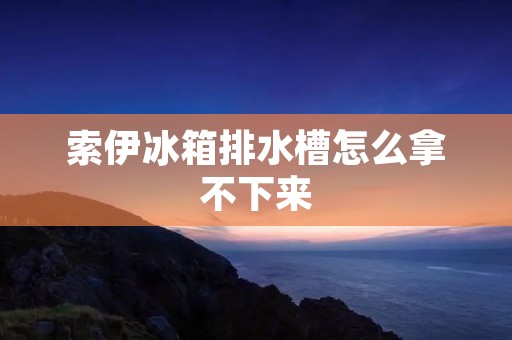 索伊冰箱排水槽怎么拿不下来